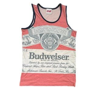 Budweiser Red and White Logo Tank - S